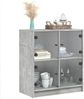 vidaXL Beistellschrank mit Glastüren Betongrau 68x37x75,5 cm 836381 Bild 4
