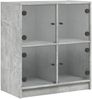 vidaXL Beistellschrank mit Glastüren Betongrau 68x37x75,5 cm 836381 Bild 2