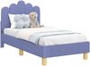 vidaXL Kinderbettgestell mit Kopfteil Jeans blau 70 x 140 cm Stoff 42011043 Bild 2