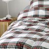 Elegante Flanell Bettwäsche Westminster 2666-1 Kariert Rot 135x200 Bild 4