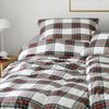 Elegante Flanell Bettwäsche Westminster 2666-1 Kariert Rot 135x200 Bild 3