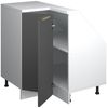 Eck-Küchenschrank für Dachschrägen R-Line Anthrazit-Gold/Weiß 75.6 cm mit 1 Tür Vicco Bild 3