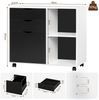 Woltu Rollcontainer, Aktenschrank mit 3 Schubladen, 5 Rollen, Büroschrank Bild 3