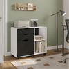 Woltu Rollcontainer, Aktenschrank mit 3 Schubladen, 5 Rollen, Büroschrank Bild 2