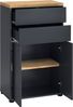 Midischrank >Vinga< 1 Tür, 2 Schubladen, in Grau - 60x102x35cm (BxHxT) Bild 4