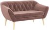 Sofa, Skandinavischer Stil, Holzbeine - PIRS - 2 Sitzer - Rosa - Velvet Bild 2