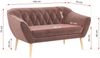 Sofa, Skandinavischer Stil, Holzbeine - PIRS - 2 Sitzer - Rosa - Velvet Bild 3