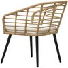 vidaXL Gartenstühle 2 Stk. mit Auflagen Poly Rattan Eiche 48576 Bild 5
