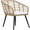 vidaXL Gartenstühle 2 Stk. mit Auflagen Poly Rattan Eiche 48576 Bild 2