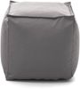 Dmora Aron Pouf, Multifunktionspouf, Relaxsessel aus gepolstertem Stoff, 100 % Made in Italy, 45x45h45 cm, Grau Bild 5