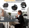 2er Set Gästestühle Ergonomischer Empfangsstuhl mit Metallrahmen & Gepolsterten Armlehnen Schwarz Bild 5
