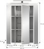Xonox Scout Spiegelschrank inkl. Beleuchtung (B/H/T: 60x79x18 cm) in weiß Nachbildung und weiß Hochglanz tiefzieh Bild 4