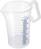Thermohauser Messbecher m. geschlossenem Griff, 500 ml, Kunststoff PP, blaue Skala in Litern und Millilitern 8300040083 Transparent Bild 1