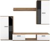 AX LIVING Hochwertige Wohnwand Formilo 240 cm – Modern & Eiche Artisan Weiß Bild 3