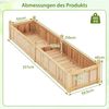 Blumenkasten Hochbeet Holz Pflanzkasten mit Trennwand Entwässerungslöchern & Vliesstofffolie Gartenbeet Pflanzbeet 227 x 59,5 x 40 cm Natur Bild 2