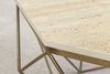 riess-ambiente Couchtisch DIAMOND 70cm beige / messing · Wohnzimmertisch aus Naturstein & Metall (Einzelartikel, 1-St), Travertin · handmade · Eisen · Boho · achteckig Bild 4