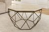 riess-ambiente Couchtisch DIAMOND 70cm beige / messing · Wohnzimmertisch aus Naturstein & Metall (Einzelartikel, 1-St), Travertin · handmade · Eisen · Boho · achteckig Bild 2