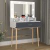 VCM Schminktisch Lindas 919496 Weiß / Anthrazit H. 133 x B. 80 x T. 40 cm Bild 4