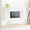 vidaXL TV-Wandregal-Set 4 pcs Hochglanz Weiß Holzwerkstoff 3408929 Bild 4