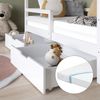 Hausbett Luni Weiß 160 x 80 cm mit Aufbewahrungskästen und Matratze Vitalispa Bild 4