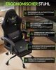 Dowinx Gaming-Stuhl Bürostuhl Massage Sessel mit höhenverstellbaren Linkage-Armlehnen (Packung), ergonomischer Gamer Stuhl mit Fußstütze, Gaming Chair bis 180 kg Bild 3