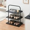 Schuhregal Poytya Stahl 73x60x32 cm Schwarz [en. casa] Bild 2