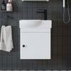 Roomart PUNTO Badmöbel Set– 2-teiliges Badezimmermöbel Set - Waschbecken mit Unterschrank - H 45 x B 24.5 x T 46.5 cm • Weiß Bild 3