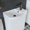 Roomart PUNTO Badmöbel Set– 2-teiliges Badezimmermöbel Set - Waschbecken mit Unterschrank - H 45 x B 24.5 x T 46.5 cm • Weiß Bild 5