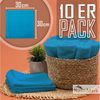 NatureMark 10er Pack Waschlappen | 100% Baumwolle | Frottier Seiflappen | Größe 30x30 cm | Frottee Seiftücher im 10er Pack Farbe: Türkis Bild 2