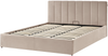 Bett mit Stauraum DREUX Samtstoff Taupe 180 x 200 cm Bild 4