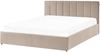Bett mit Stauraum DREUX Samtstoff Taupe 180 x 200 cm Bild 5