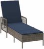 vidaXL Sonnenliege 3 pcs Grau und Marineblau 200 x 55 x 92 cm 365438 Bild 5