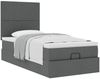vidaXL Ottoman-Bett mit Matratze Dunkelgrau 90x200 cm Stoff 3313044 Bild 5
