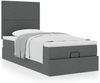 vidaXL Ottoman-Bett mit Matratze Dunkelgrau 90x200 cm Stoff 3313044 Bild 4