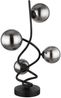 LED Tischleuchte, Metall, Glas Rauchfarbe, DH 52 cm Bild 3