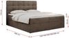 Polsterbett Kunstlederbett mit Bettkasten, Stauraumbett - ERNI - 120x200cm - Braun Velours - H3 Bild 5