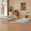 LVHOM Schlafsofa 2 Sitzer mit 2 Kissen, Bodensofa mit schlaffunktion, Klappsofa aus Cord, kein Aufbau erforderlich, Beige Bild 4