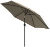 vidaXL Sonnenschirm mit LED-Leuchten und Stahlmast 300 cm Taupe 44512 Bild 3