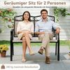 Wetterfeste Gartenbank für 2 Personen Outdoor Sitzbank bis 300 kg Belastbar Stoff Balkonbank Bild 5