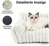 Elegear Tierbett weich Haustiersofa für Katzen & Hunde, abnehmbar/waschbar, Weiß, Kaninchenfellimitat & PP-Baumwolle, dauerhaft, 76*51*25 cm Bild 2