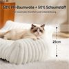 Elegear Tierbett weich Haustiersofa für Katzen & Hunde, abnehmbar/waschbar, Weiß, Kaninchenfellimitat & PP-Baumwolle, dauerhaft, 76*51*25 cm Bild 3
