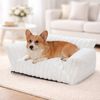 Elegear Tierbett weich Haustiersofa für Katzen & Hunde, abnehmbar/waschbar, Weiß, Kaninchenfellimitat & PP-Baumwolle, dauerhaft, 76*51*25 cm Bild 1
