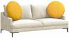 vidaXL Sitzkissen 2 pcs Helles Gelb Ø 80 cm Cordstoff 42014266 Bild 3