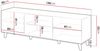 TV-Lowboard Fusbo 150, Schwarz / Schwarz + Gold, 150 x 53 x 42 cm Bild 5