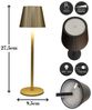 Coen Bakker Deco BV LED Außen-Tischleuchte Touch Tischlampe dimmbar mit Akku, In-/Outdoor, Touch-Funktion, LED fest verbaut, Kaltweiß, Warmweiß, Tageslichtweiß Bild 3