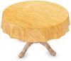 Tischdecke abwaschbar Wachstuch Wachstuchtischdecke Gartentischdecke Leinen-Optik Pflegeleicht Wasserabweisend 100 x 100 cm (Rund) Anthrazit mit Saum Bild 5