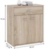 CARO-Möbel Kommode Sideboard Schrank Tommy in Sonoma Eiche, Anrichte mit 1 Schublade und 2 Türen Bild 4