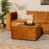 Bronx71 Samt Hocker Memphis rechteckig ockergelb/cognac Bild 5