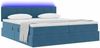 vidaXL LED-Speicherbett mit Matratze Dunkelblau 180 x 200 cm Samt 3371613 Bild 3