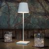 LED Tischleuchte, weiß, Aluminium, Touchdimmer, Akku, H 38 cm Bild 2